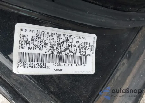 1998 Toyota Avalon Xls z USA, uszkodzony, nr VIN 4T1BF18B4WU249191